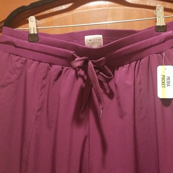 Nicole by Nicole Miller Sport Woven Contrast Trim Active Fitness Jogger XL - Picture 5 of 16